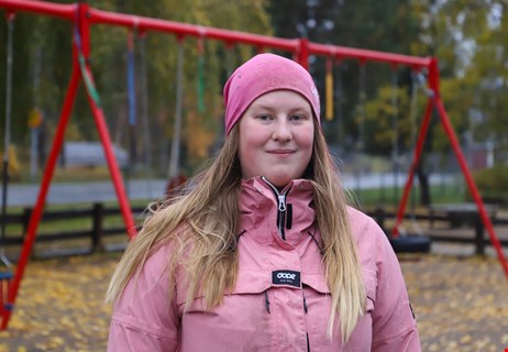 Jessica Ingvarsson är anställd på ett längre vikariat på förskolan Gungan i Storuman.