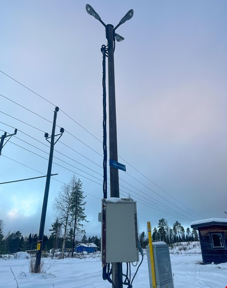 Belysningsstolpe i Stensele