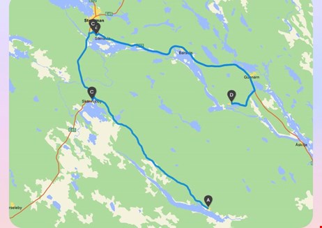 Förenklad karta över området som påverkas.