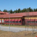 Slussfors skola, byggnad där både förskola, skolbarnomsorg och skola ryms