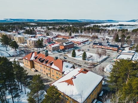 Vy över Storumans samhälle